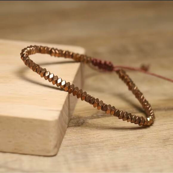 Beaded Hematite Adjustable Bracelet Multi-Colored - Picture 7 of 10